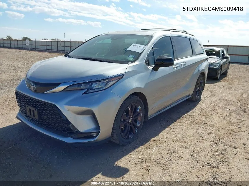 2021 Toyota Sienna Xse VIN: 5TDXRKEC4MS009418 Lot: 40722751