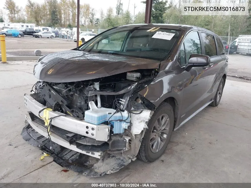 5TDKRKEC5MS016873 2021 Toyota Sienna Le