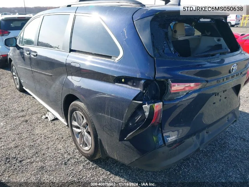 2021 Toyota Sienna Xle VIN: 5TDJRKEC6MS050638 Lot: 40875583