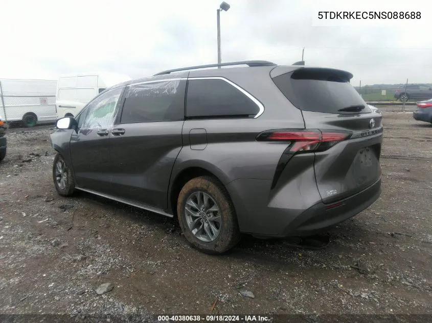 5TDKRKEC5NS088688 2022 Toyota Sienna Le