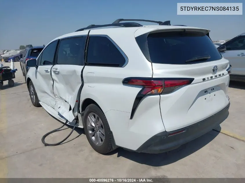 5TDYRKEC7NS084135 2022 Toyota Sienna Xle