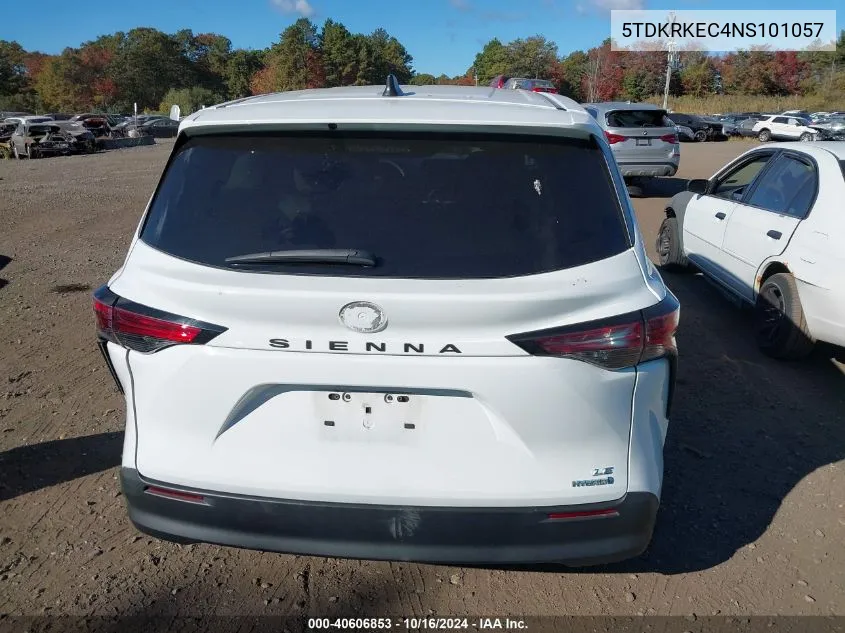 5TDKRKEC4NS101057 2022 Toyota Sienna Le