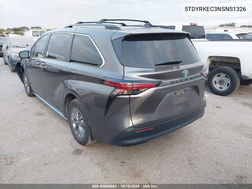 5TDYRKEC3NSNS1326 2022 Toyota Sienna Xle