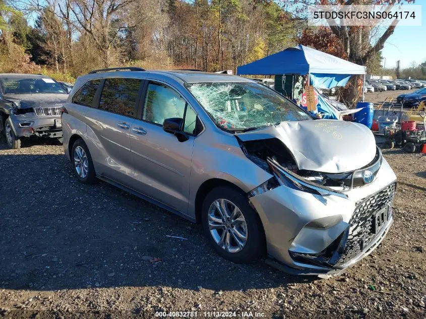 2022 Toyota Sienna Xse VIN: 5TDDSKFC3NS064174 Lot: 40832781