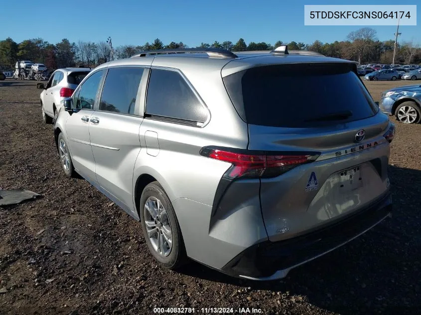 2022 Toyota Sienna Xse VIN: 5TDDSKFC3NS064174 Lot: 40832781