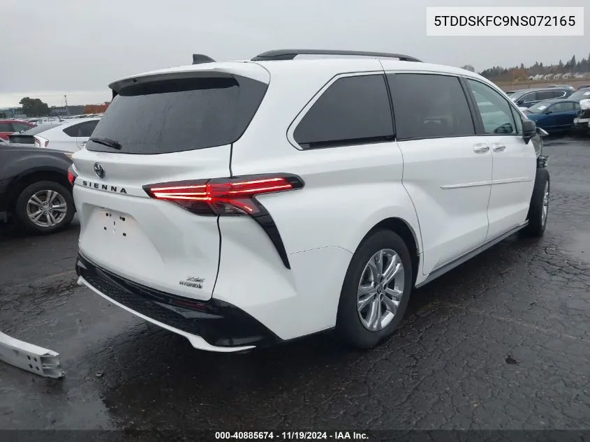 2022 Toyota Sienna Xse VIN: 5TDDSKFC9NS072165 Lot: 40885674