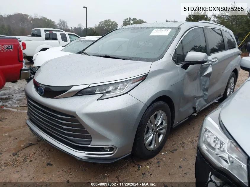 2022 Toyota Sienna Limited VIN: 5TDZRKECXNS075255 Lot: 40897352