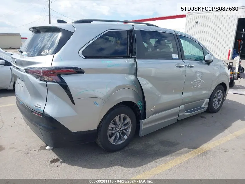 2023 Toyota Sienna Xle VIN: 5TDJSKFC0PS087630 Lot: 39281116