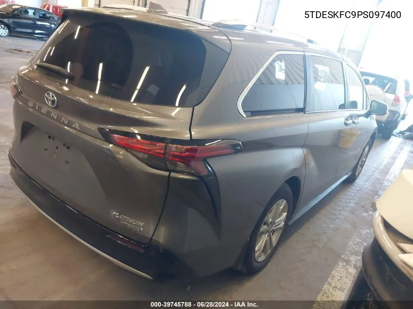 2023 Toyota Sienna Platinum VIN: 5TDESKFC9PS097400 Lot: 39745788