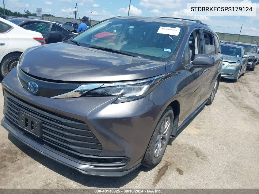 2023 Toyota Sienna Le VIN: 5TDBRKEC5PS179124 Lot: 40135925