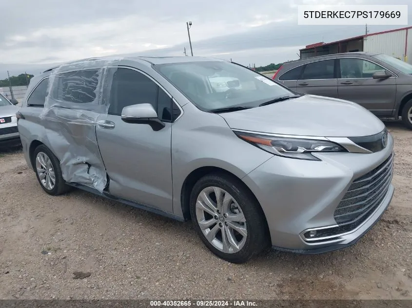 2023 Toyota Sienna Platinum VIN: 5TDERKEC7PS179669 Lot: 40352665