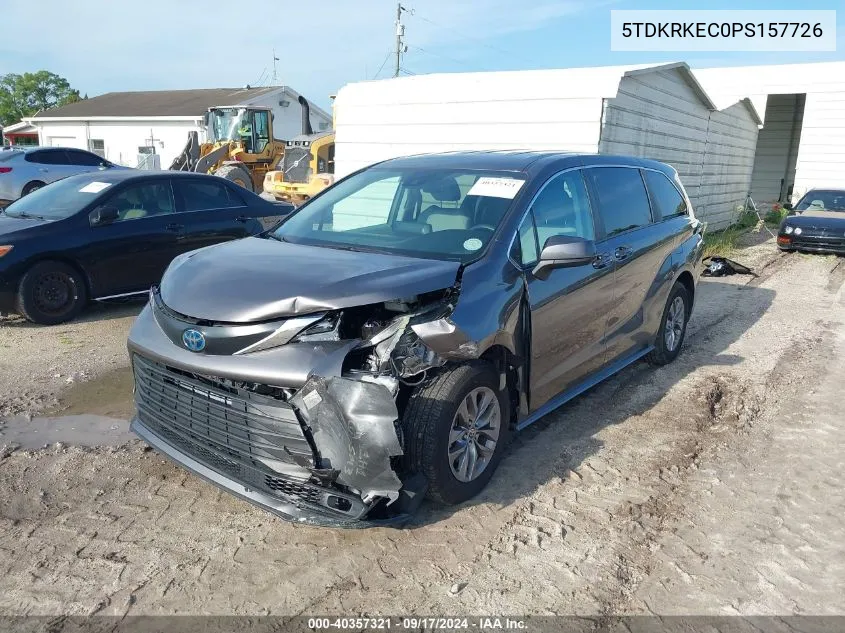 2023 Toyota Sienna Le VIN: 5TDKRKEC0PS157726 Lot: 40357321