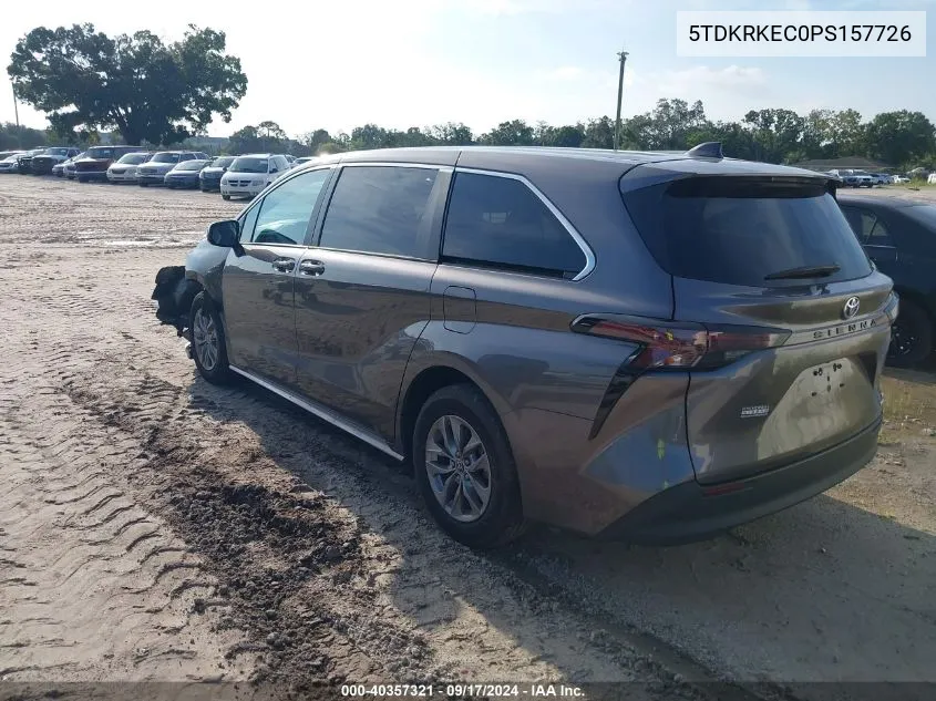 2023 Toyota Sienna Le VIN: 5TDKRKEC0PS157726 Lot: 40357321