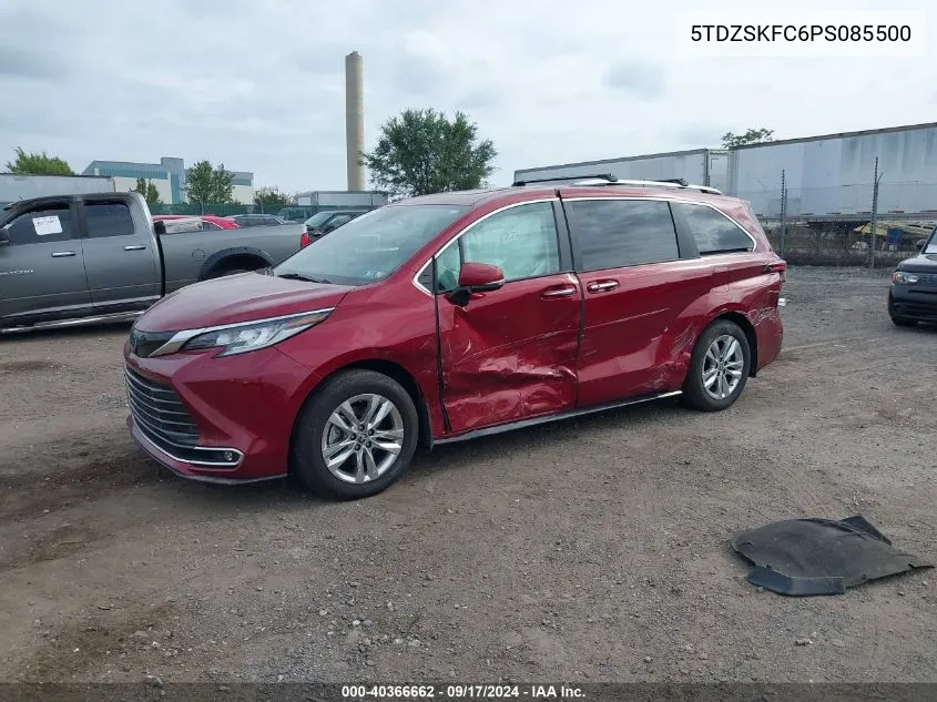 2023 Toyota Sienna Limited VIN: 5TDZSKFC6PS085500 Lot: 40366662