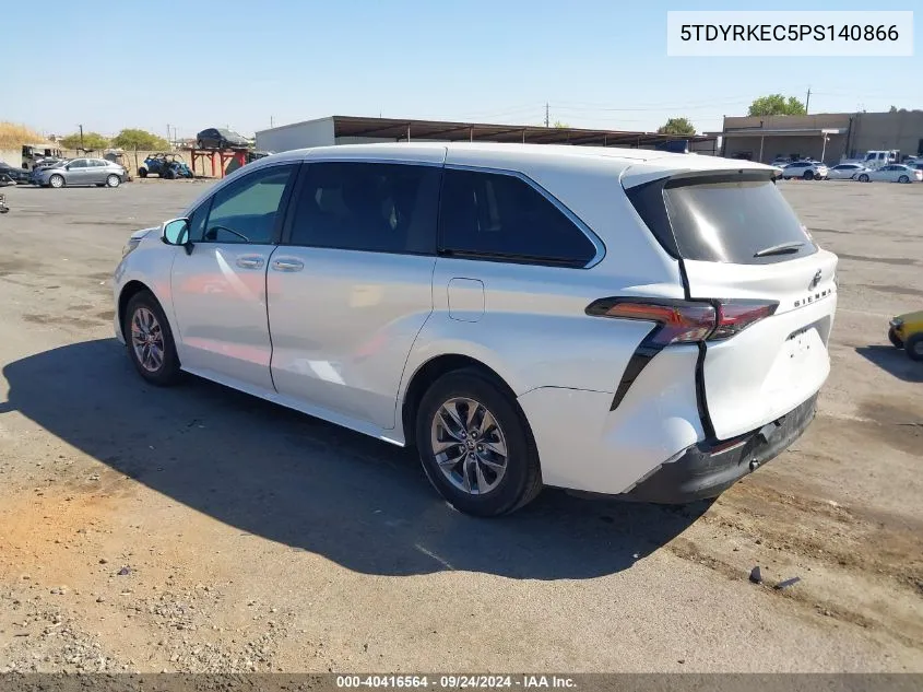 2023 Toyota Sienna Xle VIN: 5TDYRKEC5PS140866 Lot: 40416564