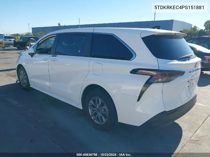 5TDKRKEC4PS151881 2023 Toyota Sienna Le