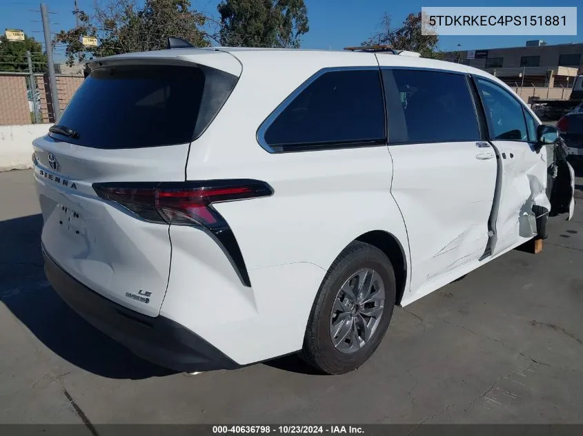 5TDKRKEC4PS151881 2023 Toyota Sienna Le