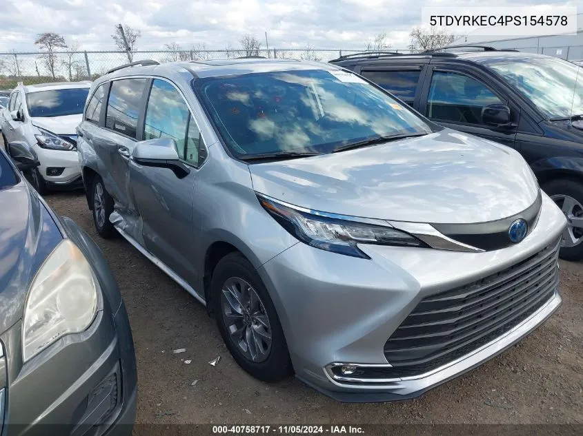 2023 Toyota Sienna Xle VIN: 5TDYRKEC4PS154578 Lot: 40758717