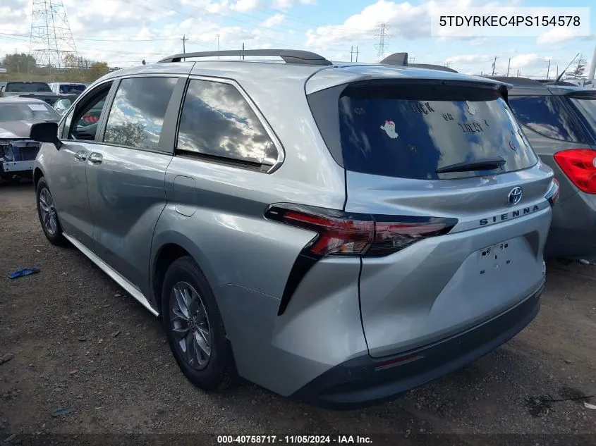 2023 Toyota Sienna Xle VIN: 5TDYRKEC4PS154578 Lot: 40758717