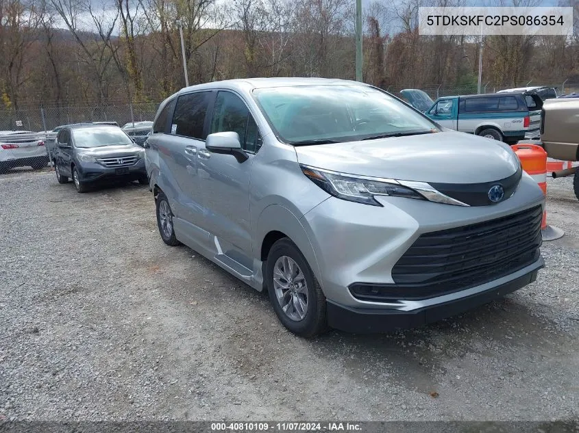 2023 Toyota Sienna Le VIN: 5TDKSKFC2PS086354 Lot: 40810109