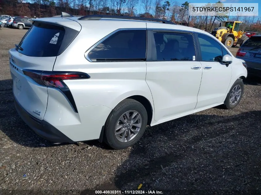 2023 Toyota Sienna Xle VIN: 5TDYRKEC5PS141967 Lot: 40830311