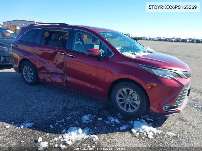 2023 Toyota Sienna Xle VIN: 5TDYRKEC6PS165369 Lot: 40831094