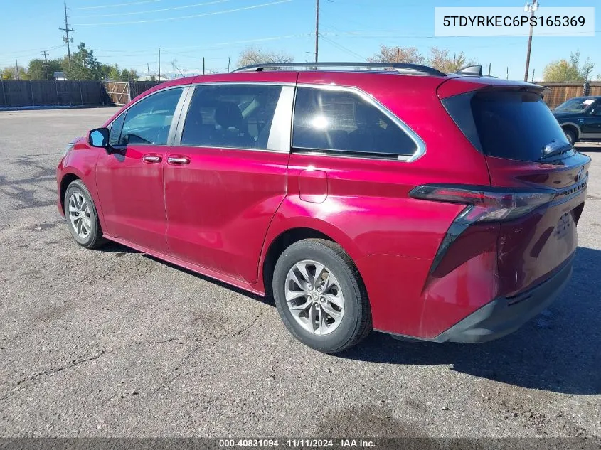 2023 Toyota Sienna Xle VIN: 5TDYRKEC6PS165369 Lot: 40831094