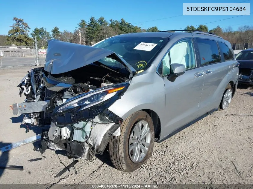 2023 Toyota Sienna Platinum VIN: 5TDESKFC9PS104684 Lot: 40846378