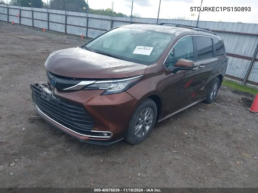 2023 Toyota Sienna Xle VIN: 5TDJRKEC1PS150893 Lot: 40876039