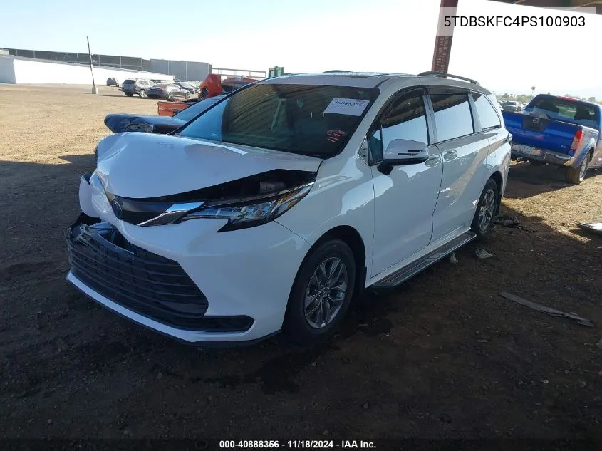 2023 Toyota Sienna Le VIN: 5TDBSKFC4PS100903 Lot: 40888356