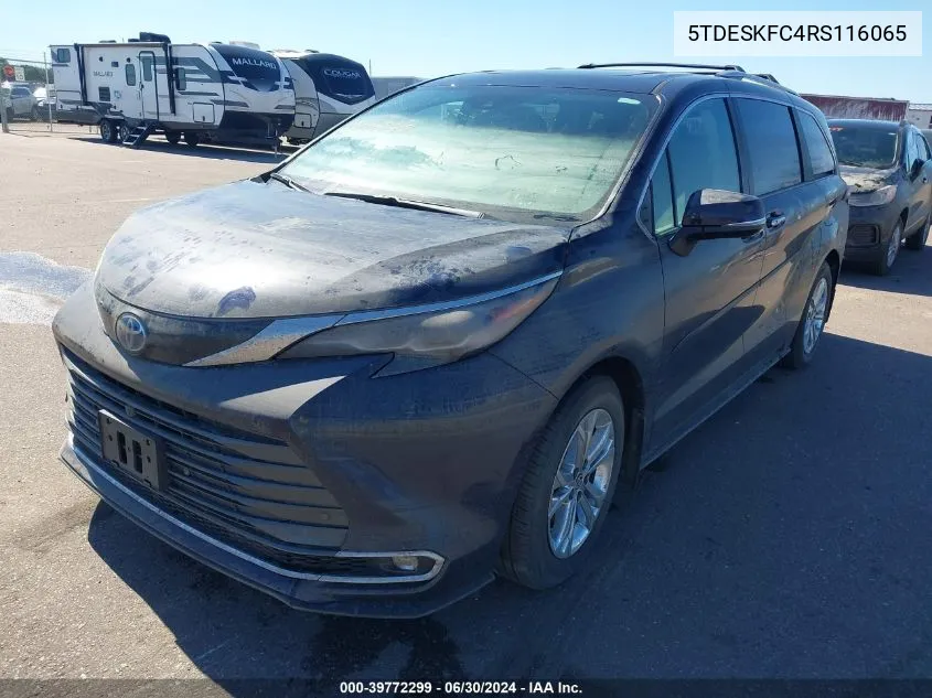 5TDESKFC4RS116065 2024 Toyota Sienna Platinum