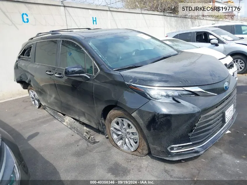 2024 Toyota Sienna Xle VIN: 5TDJRKEC6RS197176 Lot: 40358346