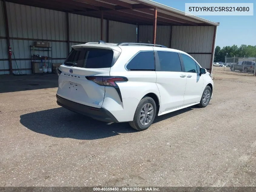 5TDYRKEC5RS214080 2024 Toyota Sienna Xle