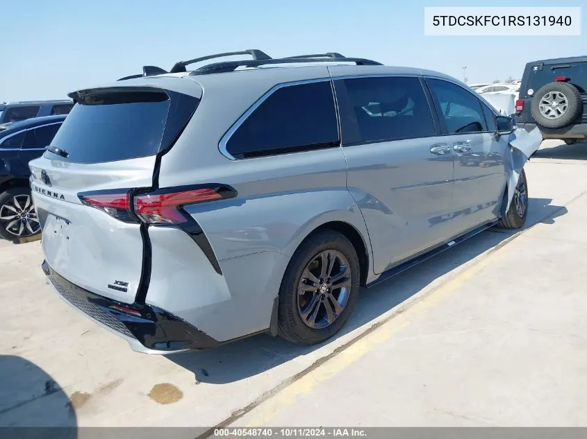 2024 Toyota Sienna Xse VIN: 5TDCSKFC1RS131940 Lot: 40548740