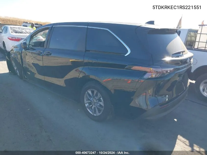 5TDKRKEC1RS221551 2024 Toyota Sienna Le