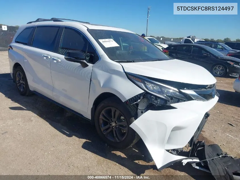 2024 Toyota Sienna Xse VIN: 5TDCSKFC8RS124497 Lot: 40866574