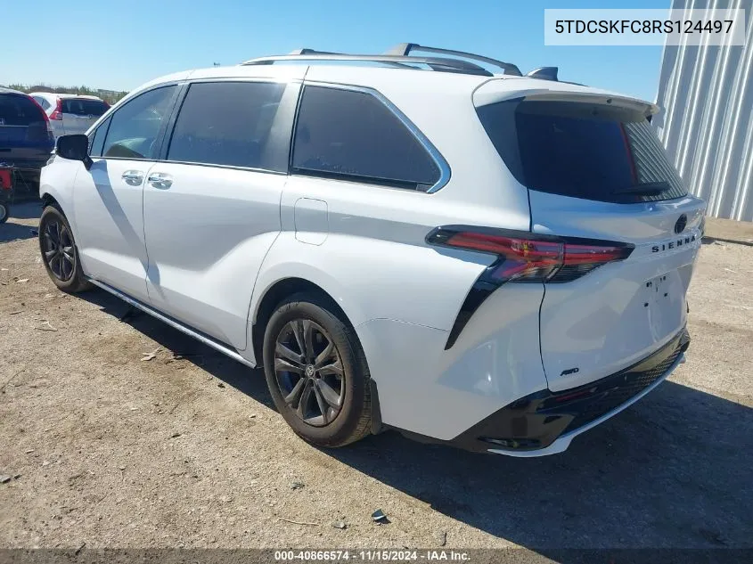 2024 Toyota Sienna Xse VIN: 5TDCSKFC8RS124497 Lot: 40866574