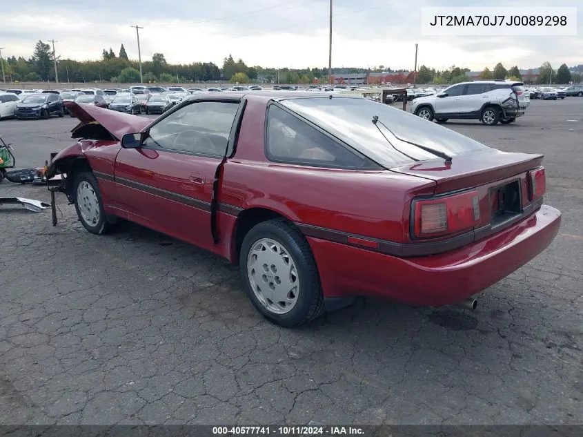 1988 Toyota Supra Sport Roof VIN: JT2MA70J7J0089298 Lot: 40577741