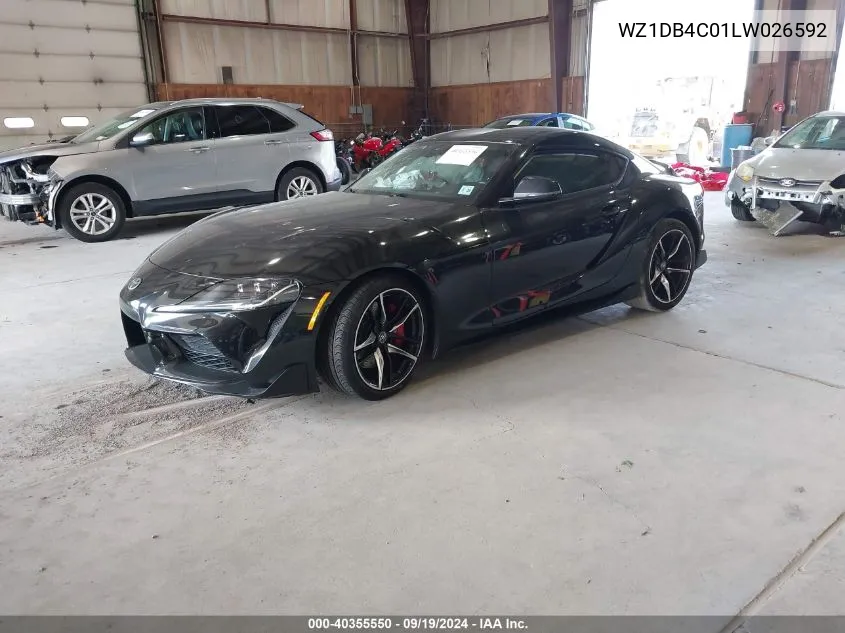 2020 Toyota Gr Supra 3.0 Premium VIN: WZ1DB4C01LW026592 Lot: 40355550