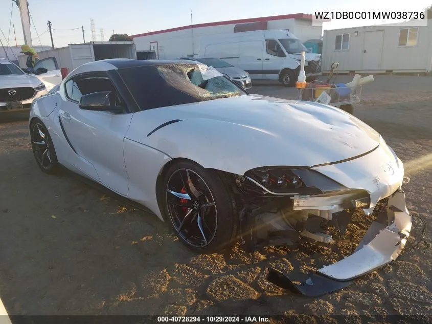 2021 Toyota Gr Supra 3.0 Premium VIN: WZ1DB0C01MW038736 Lot: 40728294