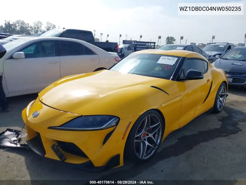 2022 Toyota Gr Supra 3.0 Premium VIN: WZ1DB0C04NW050235 Lot: 40170614