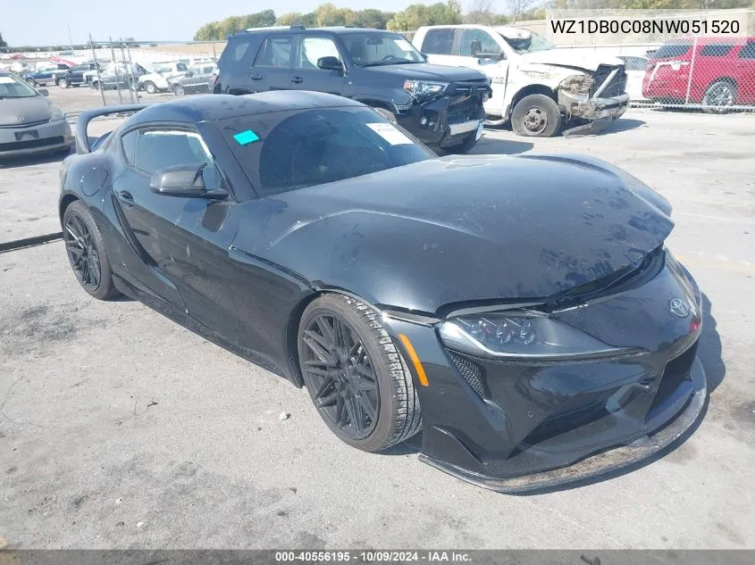 2022 Toyota Supra Premium/Cf Edition VIN: WZ1DB0C08NW051520 Lot: 40556195