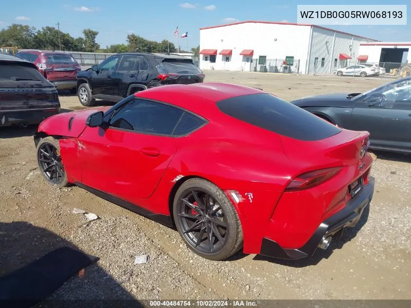 2024 Toyota Gr Supra 3.0 VIN: WZ1DB0G05RW068193 Lot: 40484754