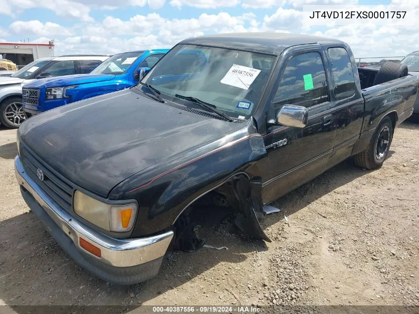 1995 Toyota T100 Xtracab Sr5 VIN: JT4VD12FXS0001757 Lot: 40387556