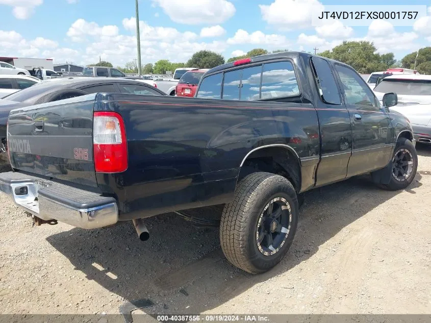 1995 Toyota T100 Xtracab Sr5 VIN: JT4VD12FXS0001757 Lot: 40387556