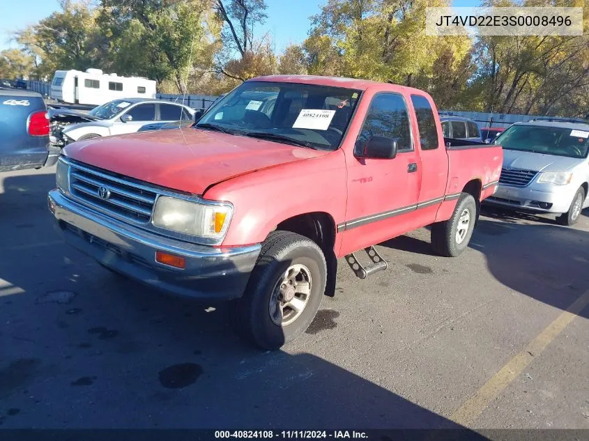 1995 Toyota T100 Xtracab Dx VIN: JT4VD22E3S0008496 Lot: 40824108