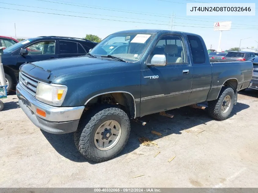 1996 Toyota T100 Xtracab Sr5 VIN: JT4UN24D8T0032646 Lot: 40332065