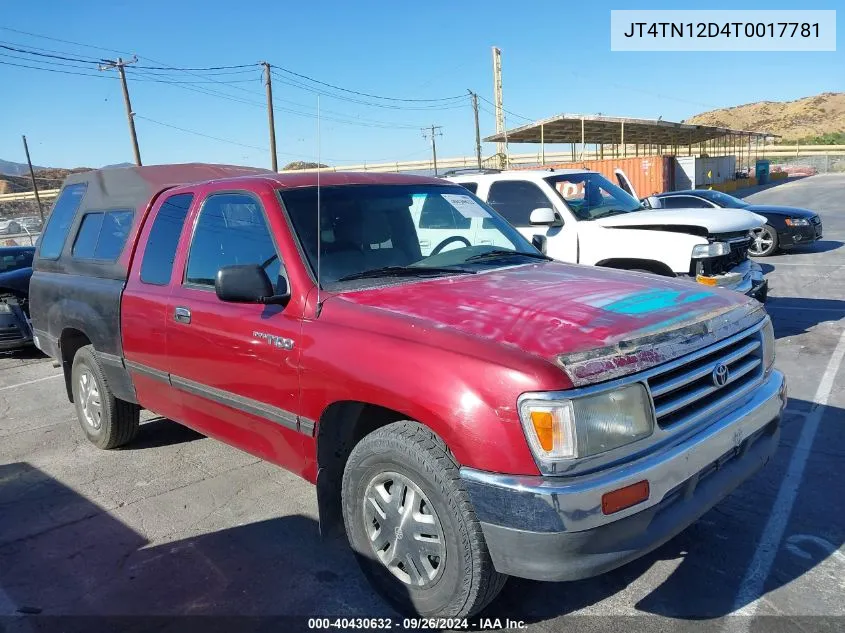 1996 Toyota T100 Xtracab VIN: JT4TN12D4T0017781 Lot: 40430632