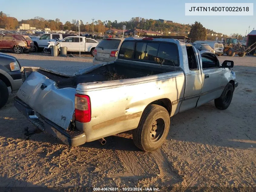 1996 Toyota T100 Xtracab Sr5 VIN: JT4TN14D0T0022618 Lot: 40676031