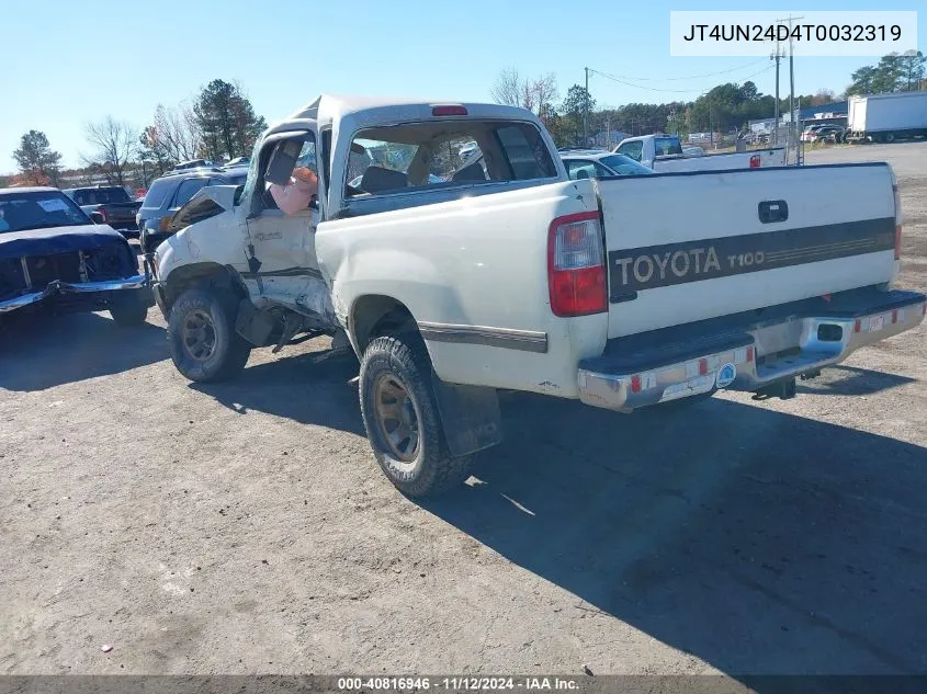 1996 Toyota T100 Xtracab Sr5 VIN: JT4UN24D4T0032319 Lot: 40816946